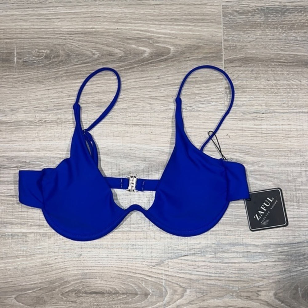 Zaful‎ blue underwire bikini top NWT